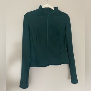 Green athletic fitness jacket